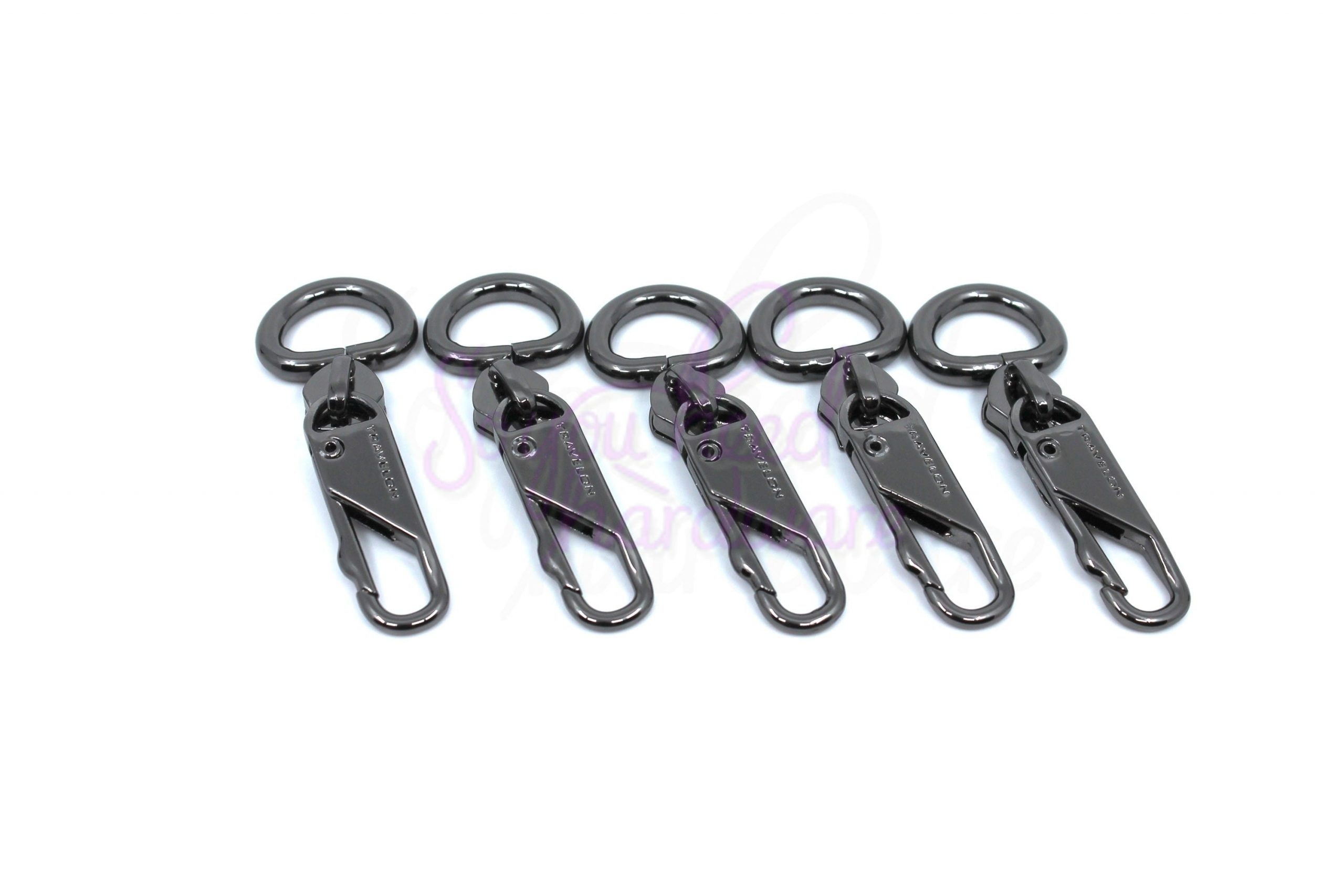 5 Long Square Nylon Zipper Pulls - Set of 5 - So You Need Hardware